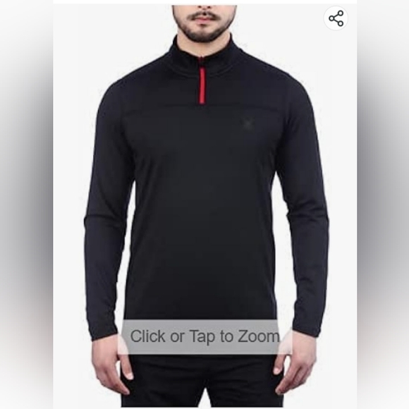 Spyder Shirts Spyder Mens Active Long Sleeve Shirt With Quarter Zip